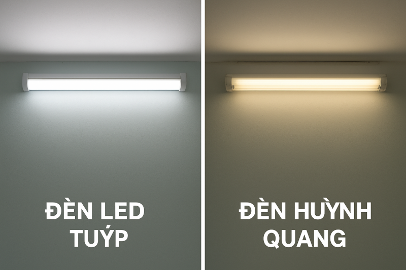 So sánh đèn LED tuýp và đèn huỳnh quang
