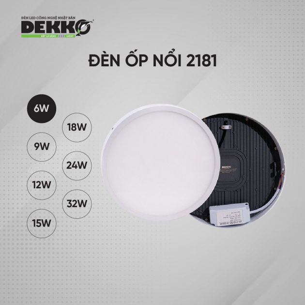 Đèn LED ốp trần nổi 1338