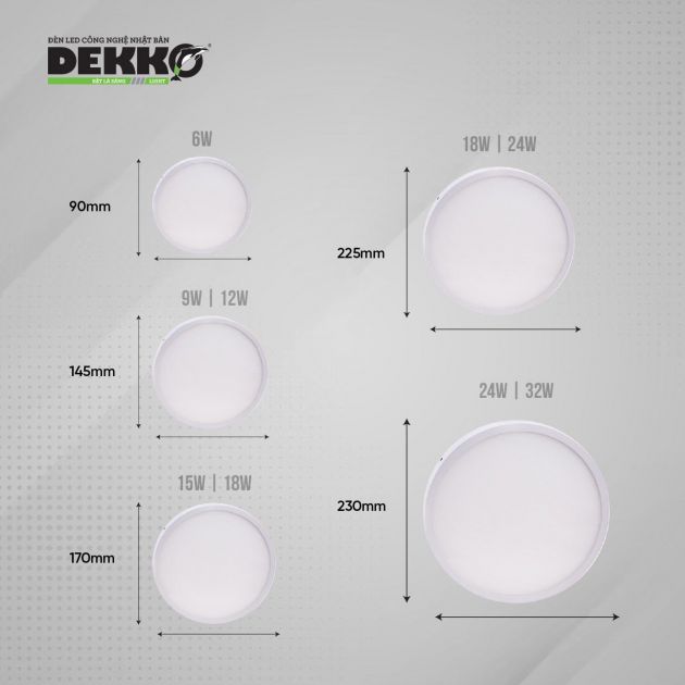 Đèn LED ốp trần nổi 6W 1340